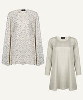 Beige Printed Kaftan Tunic