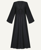 Black Front Tie Cardigan