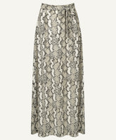Snake Print A-Line Skirt