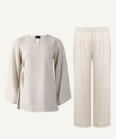 Garden Grey Wrap Short-Length Matching Set