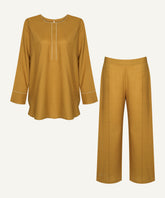 Mustard Contrast Piping Set