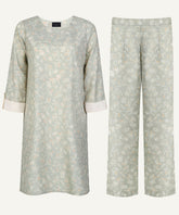 Sage Whisper Contrast Cuff Midi-Length Matching Set