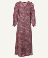 Boxes Print Wrap Maxi Dress