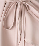 Champagne pink Bell Sleeve Basic Blouse