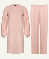 Sand Strom Volume Sleeve Midi-Length Matching Set