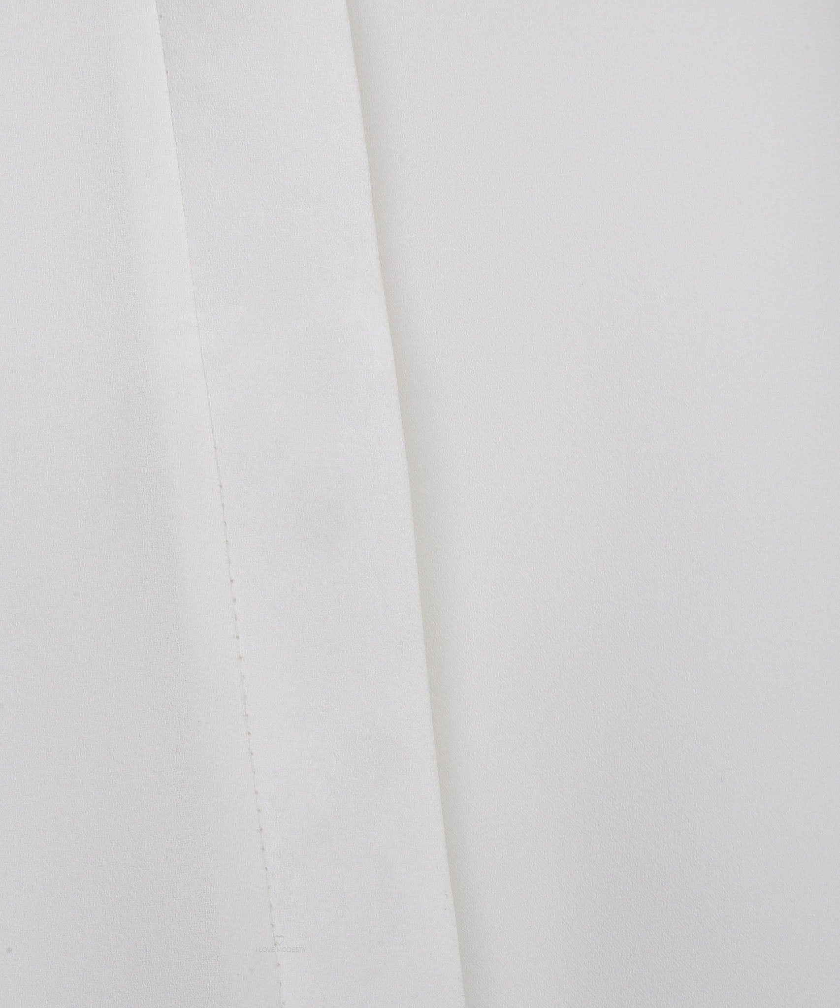 White Hidden Placket Top